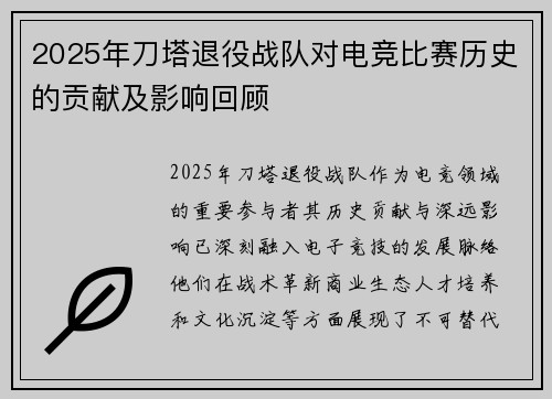 2025年刀塔退役战队对电竞比赛历史的贡献及影响回顾